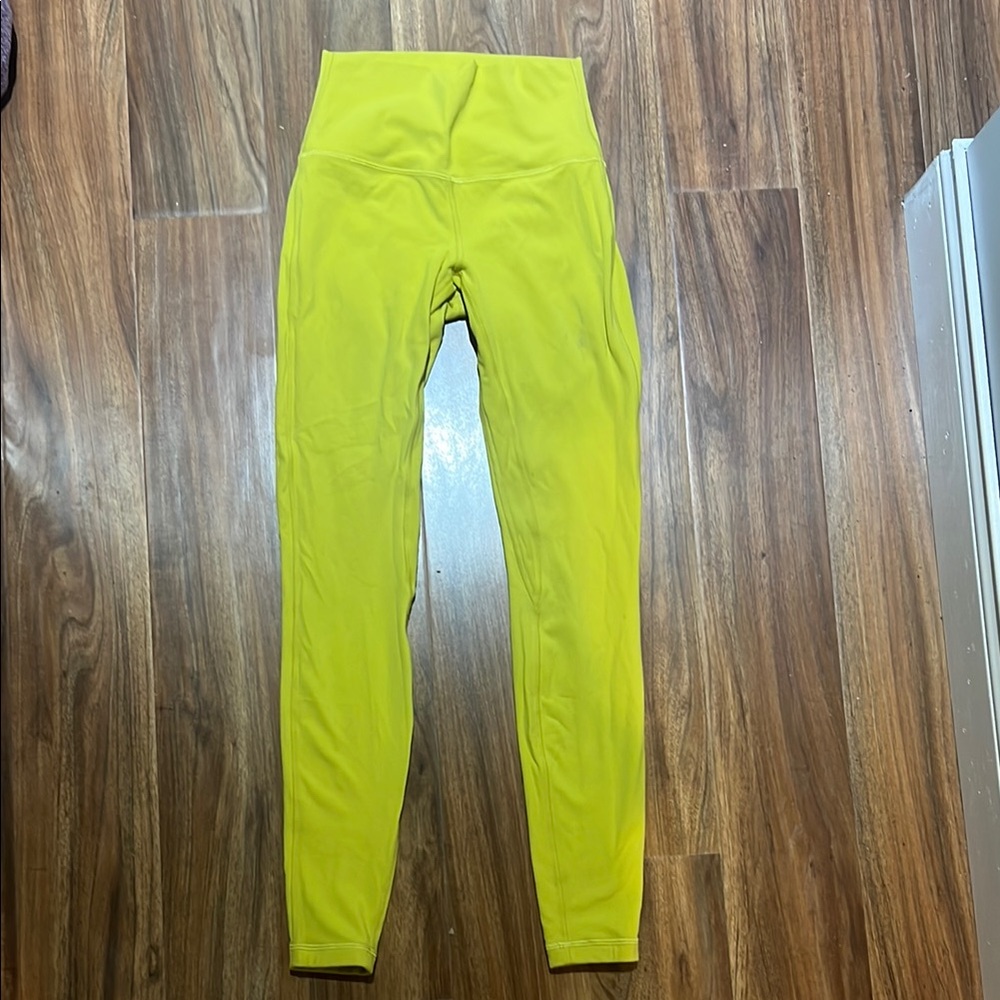 Yellow High-Waisted Lululemon Align Leggings